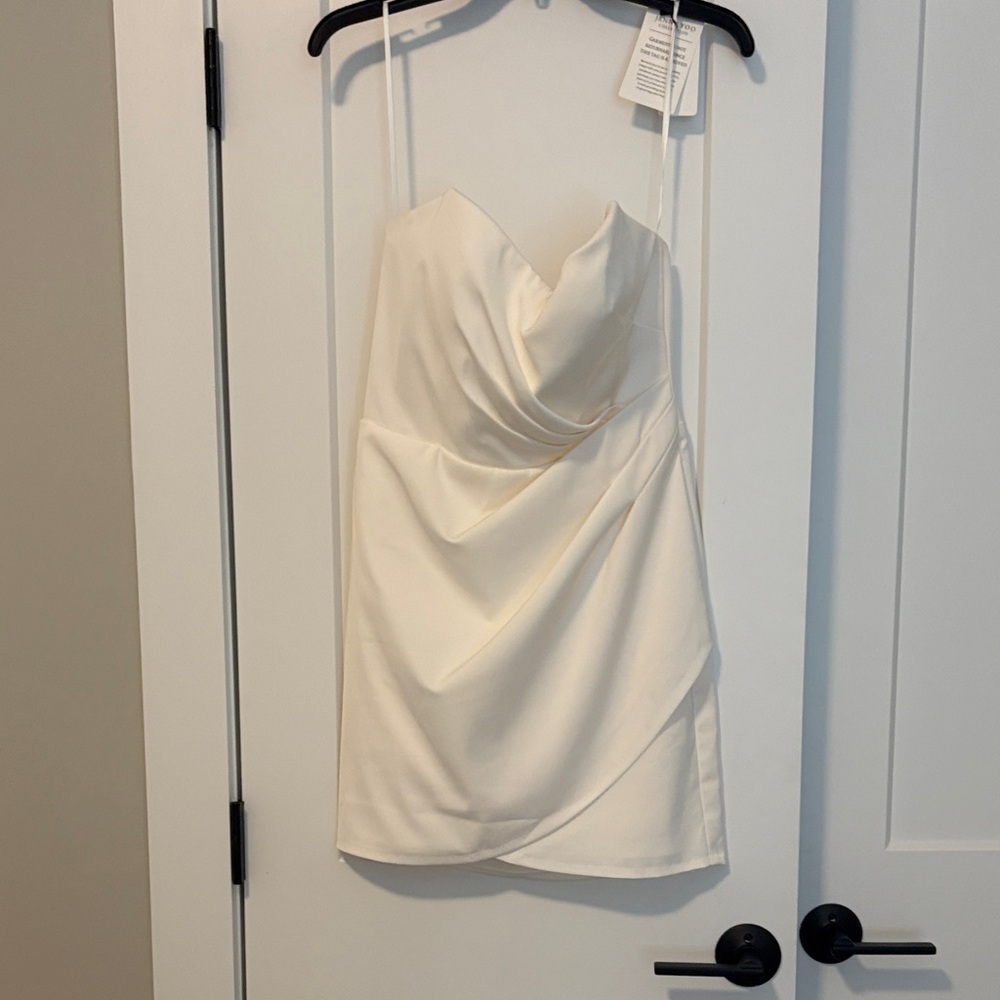 Jenny Yoo Ivory Draped Bodice Wedding Dress